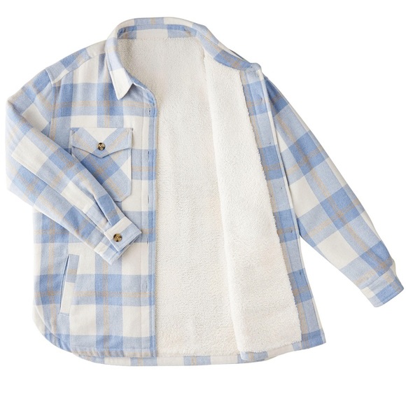 NWT! Flannel Sherpa Lined Shirt Jacket Shacket Size XXL - Picture 2 of 9